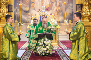 В День Святой Троицы, Пятидесятницы, Глава Донской митрополии совершил Божественную литургию в Ростовском кафедральном соборе