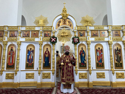 В день памяти святителя и чудотворца Николая епископ Таганрогский Артемий совершил Божественную литургию в Никольском храме села Куйбышева